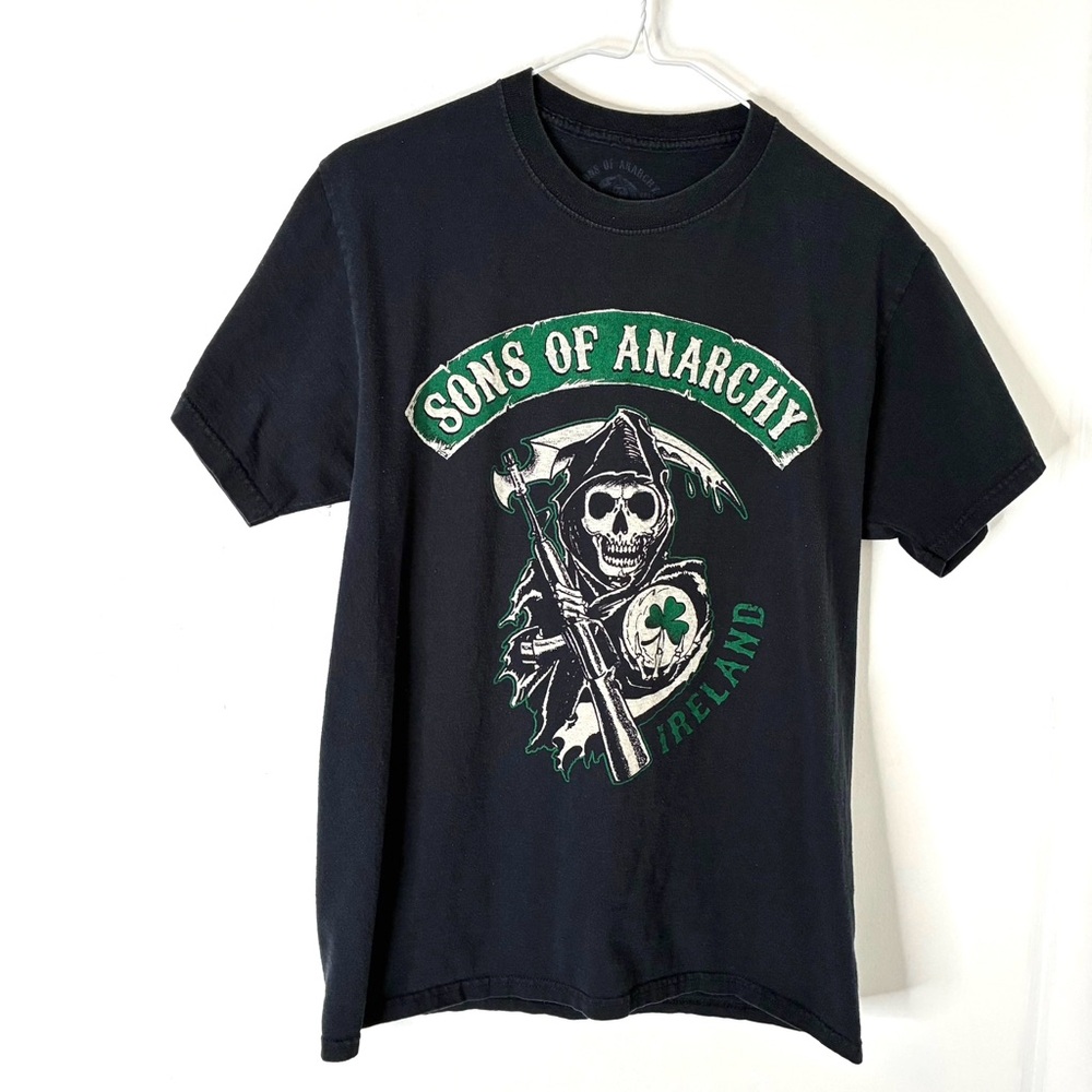 Sons Of Anarchy Graphic Short Sleeve Crew Neck Tee Black Green
